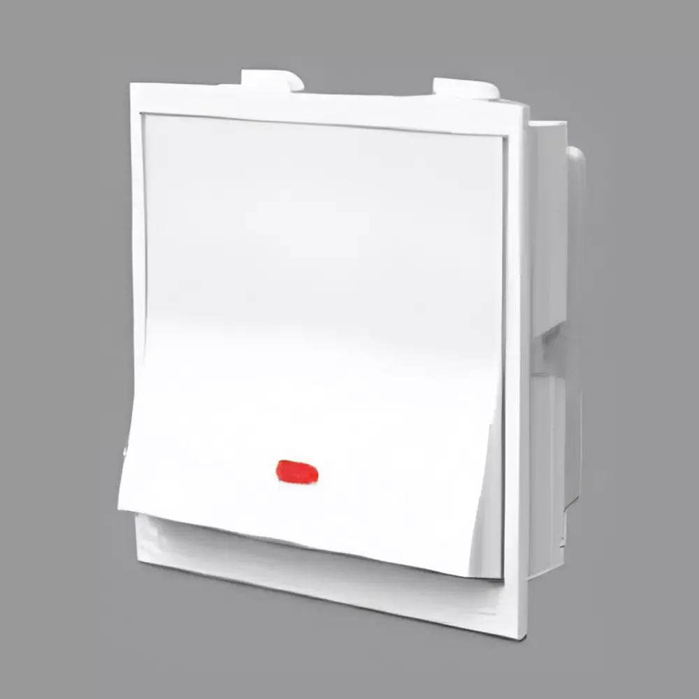 Cona Status Dual 1 Way Switch With Indicator 16 AX White, 9811