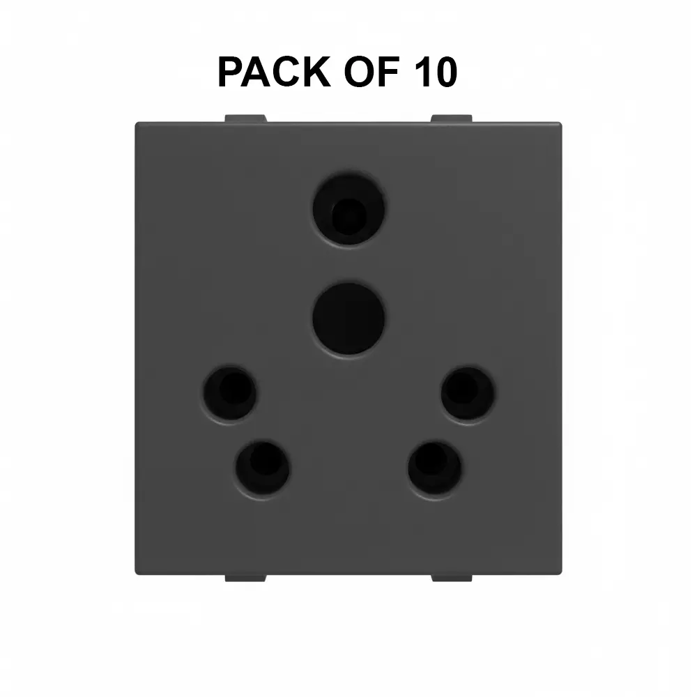 K9 Porcelain Socket 6 Amp / 16 Amp Black, 9616 (Pack of 10)