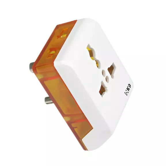 K9 Euro Fame Universal Multi Plug 6 Amp White, 9922 (Pack of 10)