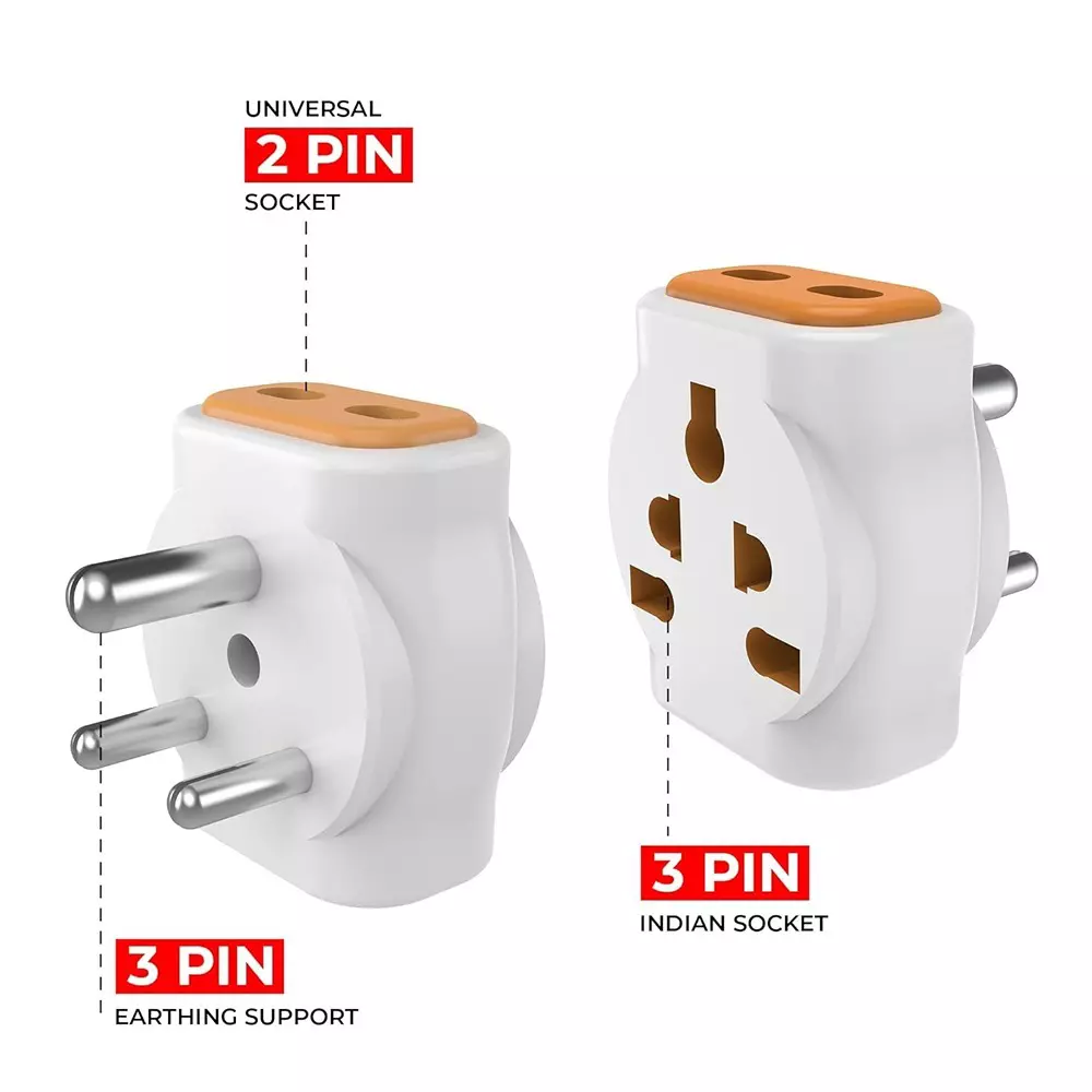 Hi-Fi Dingo 3 Pin Multi Plug Universal 6 A Current White, Red