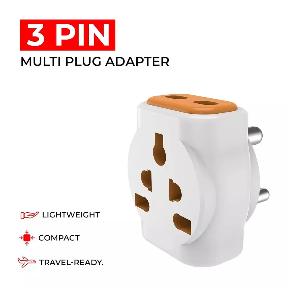 Hi-Fi Dingo 3 Pin Multi Plug Universal 6 A Current White, Red