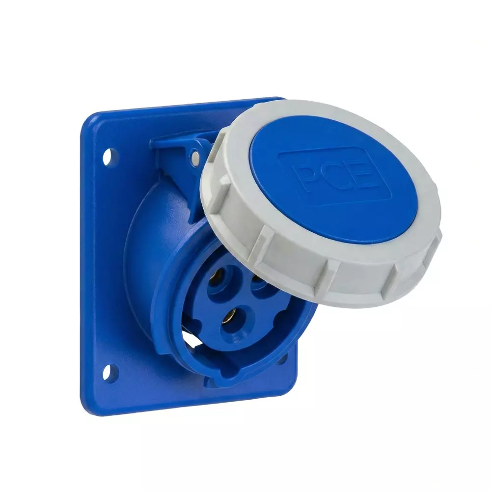 Hensel Insulated Plug Panel Mounting Socket Straight Watertight 32 Amp 3P + N + E, 3252-6 (Pack of 10)