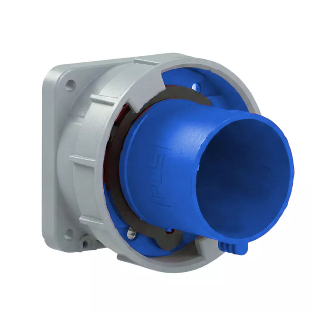 Hensel Flanged Plug Straight 63 Amp, IP 44, 2P + E Pole, 6331-6k (Pack of 2)