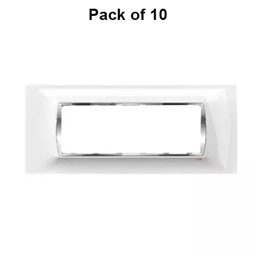 Cona Glasglow Glass Effect Modular Plate White 4 Modules, GGM 1104 (Pack of 10)