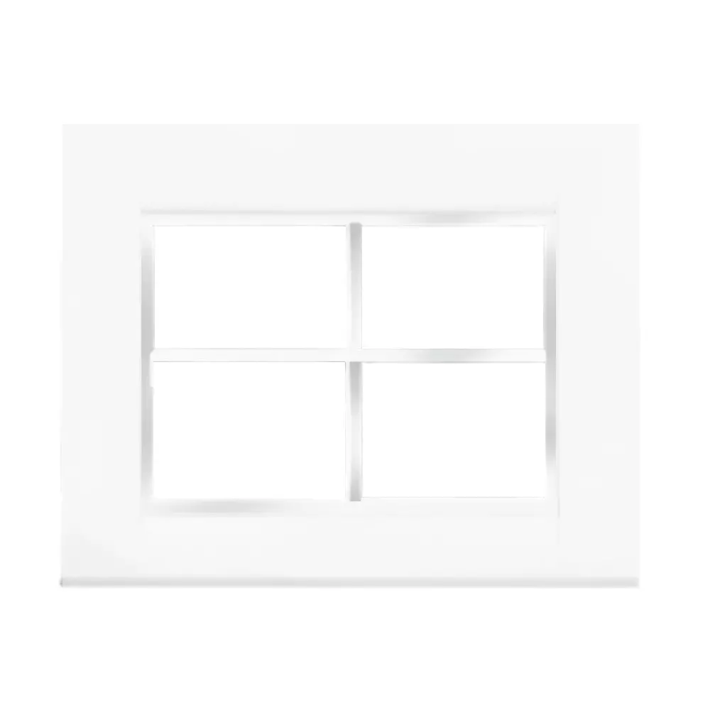 Cona Oliwood Modular Plate White 12 Modules (Horizontal) 1 Row, OW 2036 (Pack of 10)