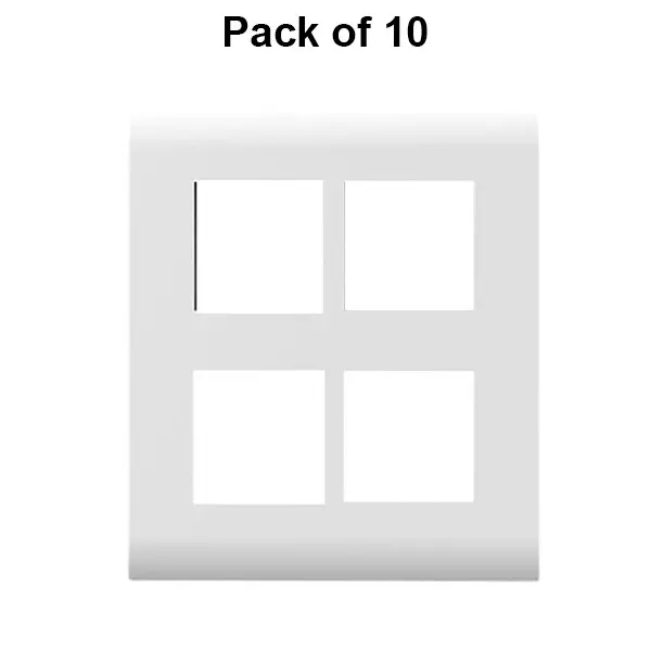 Cona Forte Modular Metal Plate White 8 Modules(Square), ORP 1109 (Pack of 10)