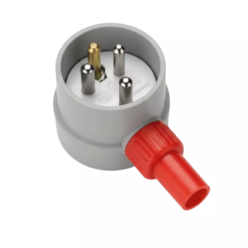 Anchor UNO E Clad Plug Metal Triple Pole & Earth 20 A Grey & Red for Industrial Use, 5831