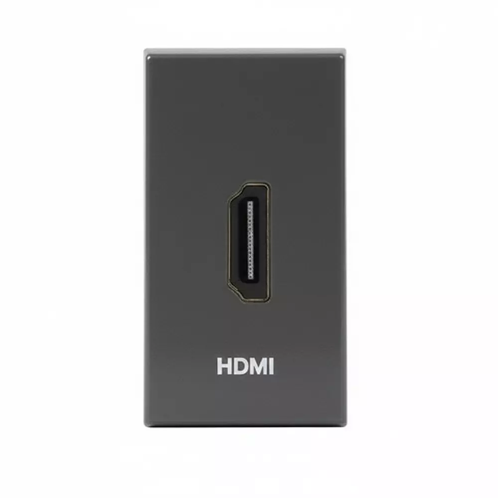 Anchor Roma Urban HD Multimedia Interface Socket SIngle Port 1 Module Grey Beige for Homes, Offices & Commercial Use, 66711GB