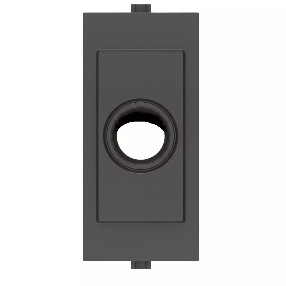 Anchor Rider Cord Outlet With Grip 1 Module Graphite Black PVC Plastic for Industrial and Home Use, 47666GB
