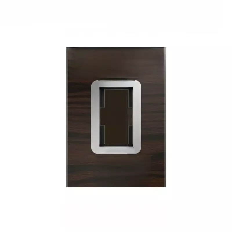Anchor Penta XENA Plate PVC Plastic Dark Walnut 1 Module for Industrial and Home Use, 65901AWD