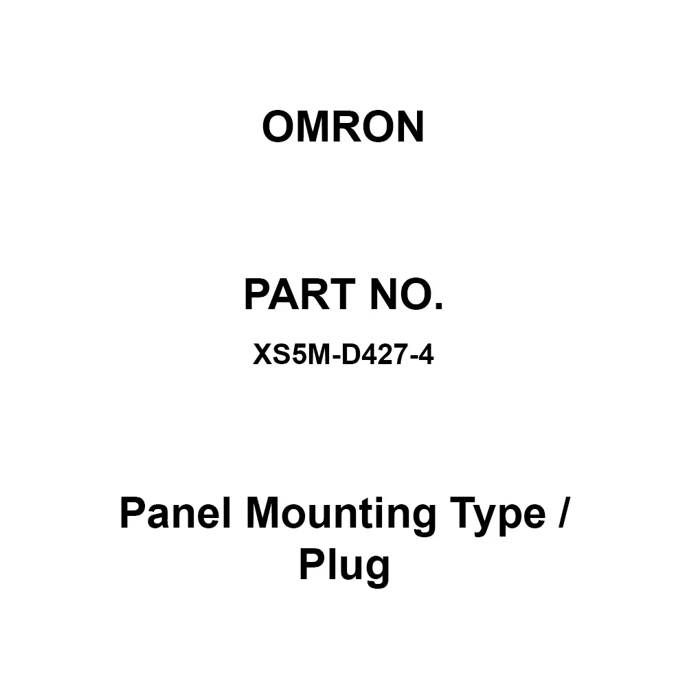 Omron Panel Mounting Type / Plug 4 Pole, XS5M-D427-4