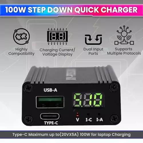 amicisolar-100-w-dc-dc-mobile-quick-charger-1228-v-step-down-module-qc40-qc30-type-c-pd30-vooc-dash-1xdc-mob-chrg