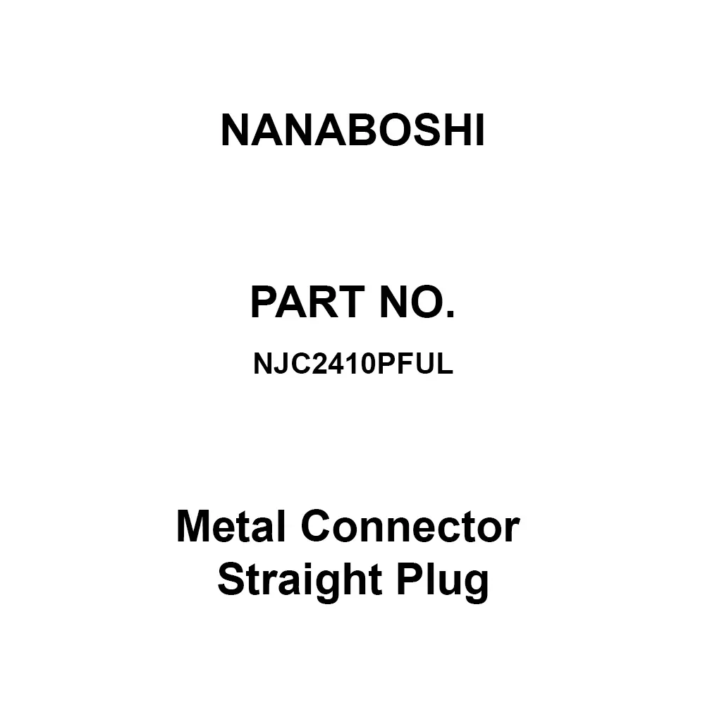 Nanaboshi Metal Connector Straight Plug 24 Female Contact, NJC2410PFUL