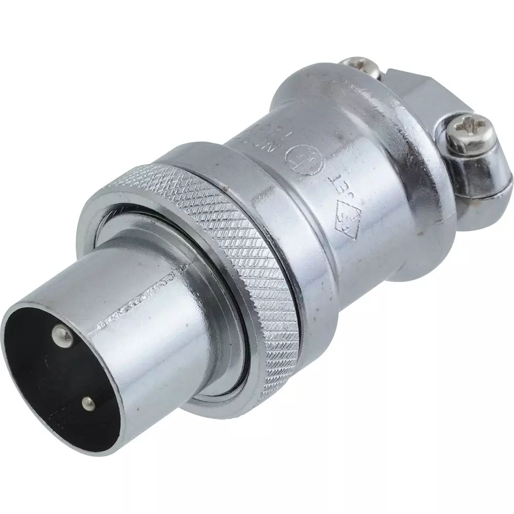 Nanaboshi Large Metal Connector Straight Plug 125 V Rated Voltage, NCS-162-PMCH