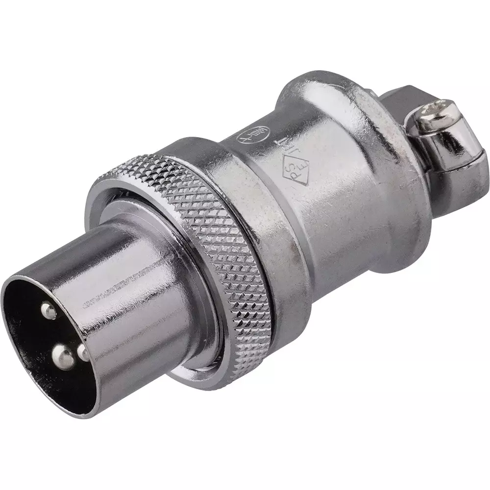 Nanaboshi Large Metal Connector Straight Plug 125 V Rated Voltage, NCS-163-PMCH