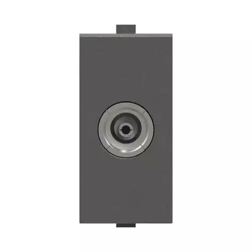 Polycab Etira TV Co-Axial Socket Coaxial TV Connector Grey 1 Module Polycarbonate for Industrial & Commercial Use
