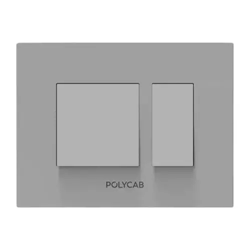 Polycab Etira Grid Frame With Cover Plate Grey 3 Module Polycarbonate for Industrial & Commercial Use