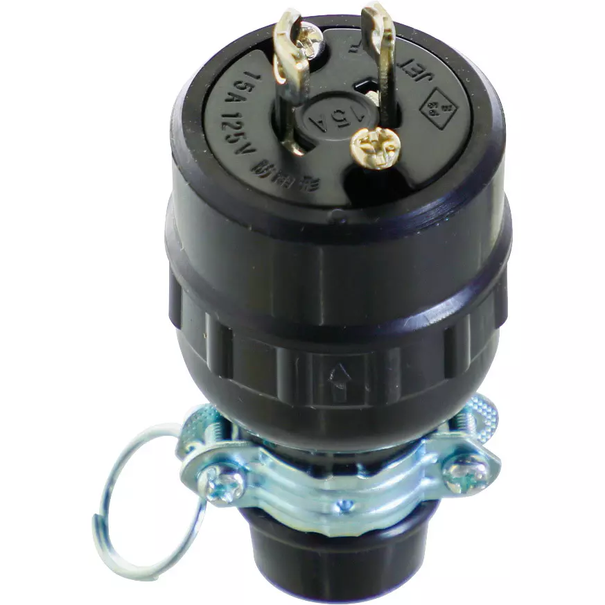 TRUSCO Hook Plug 125 V Rated Voltage 15 A Rated Current 2 CT0.75 to 2 VCT2 Suitable Wire, TMH2588