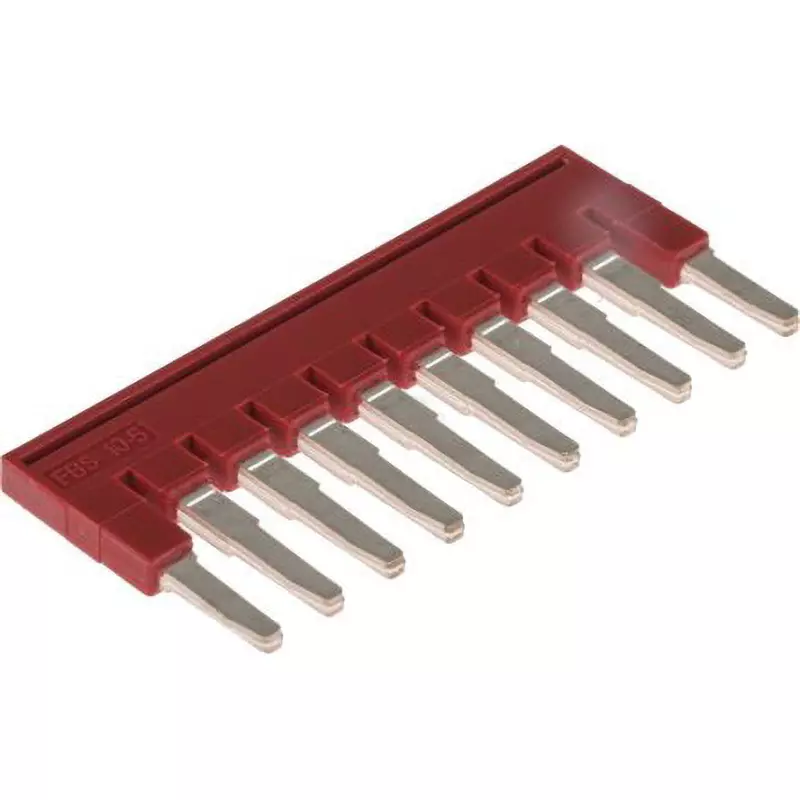 PHOENIX Plug-In Bridge 24 A Rated Current 10 No. of Pole 5.2 mm Teeth Spacing, 3030213 (Pack of 5)