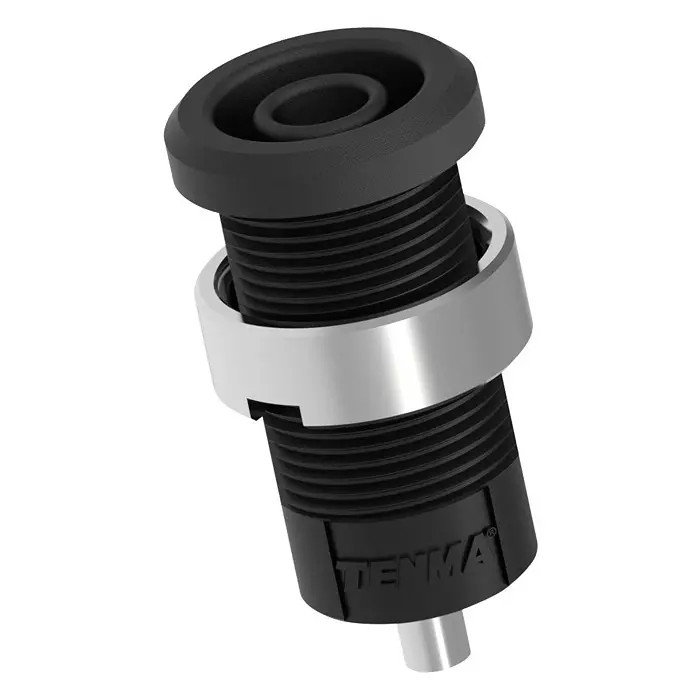 MULTICOMP PRO Banana Plugs & Jacks BANANA JACK, 4MM, 25A, SOLDER, BLACK, 76-1676