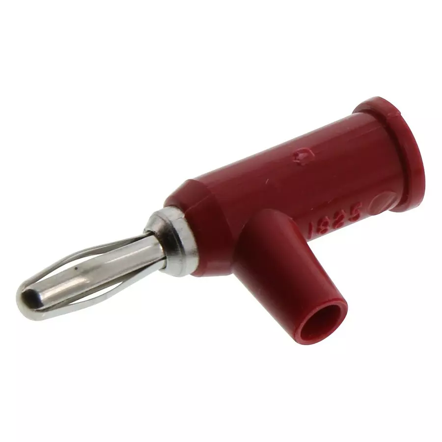 POMONA Banana Plug, Stackable, 15A, Screw, Red, 1825-2