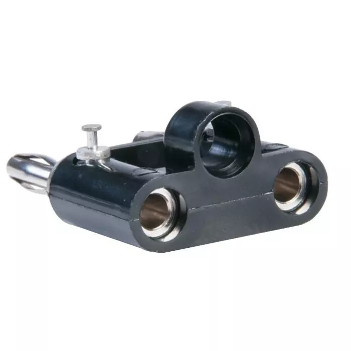 POMONA Banana Plug, Double, 15A, Turret, Black, MDP-ST