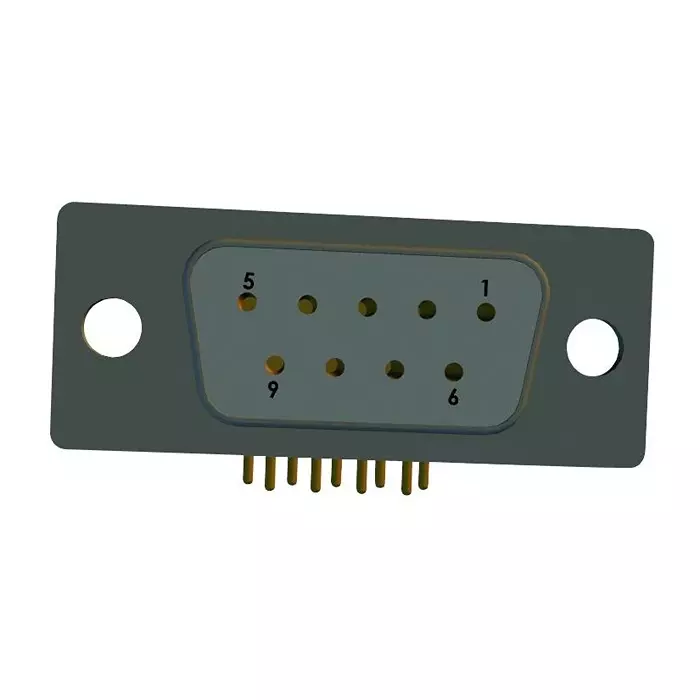 NORCOMP D-Sub Connector, R/A, Rcpt, 37Pos, Th, 174-E37-213R461