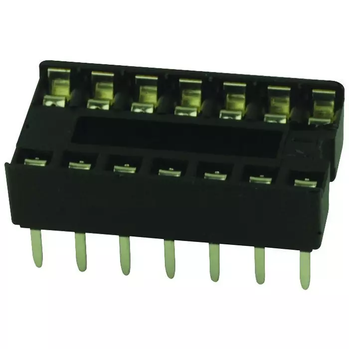 AMPHENOL COMMUNICATIONS SOLUTIONS DIP SOCKET, 14POS, 2ROW, 2.54MM, TH, DILB14P-223TLF (Pack of 10)