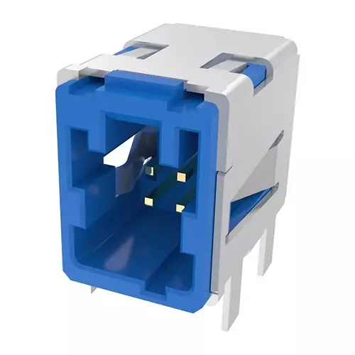 AMPHENOL COMMUNICATIONS SOLUTIONS CONN, R/A PLUG, 4POS, 2ROW, 2MM, HSCHD02BR1001R