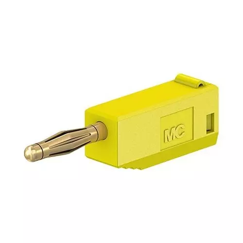 Staubli PLUG, 2MM, YELLOW, PK5, 22.1004 + 22.2030-24 (Pack of 5)