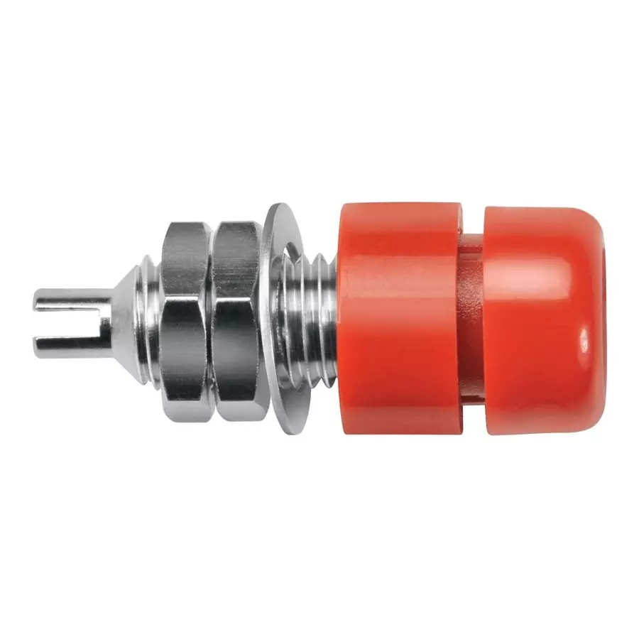 SCHUTZINGER CONN, BANANA, JACK, 32A, RED, SOLDER, IBU 401 NI / RT