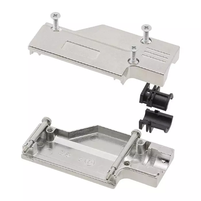 MH CONNECTORS D-SUB HOOD, SIDE ENTRY, DE, ZINC ALLOY, DCMR09-RA-K
