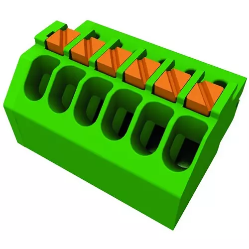 TE CONNECTIVITY Terminal Block, Spring, 2 Position, 20-16Awg, 1986716-2