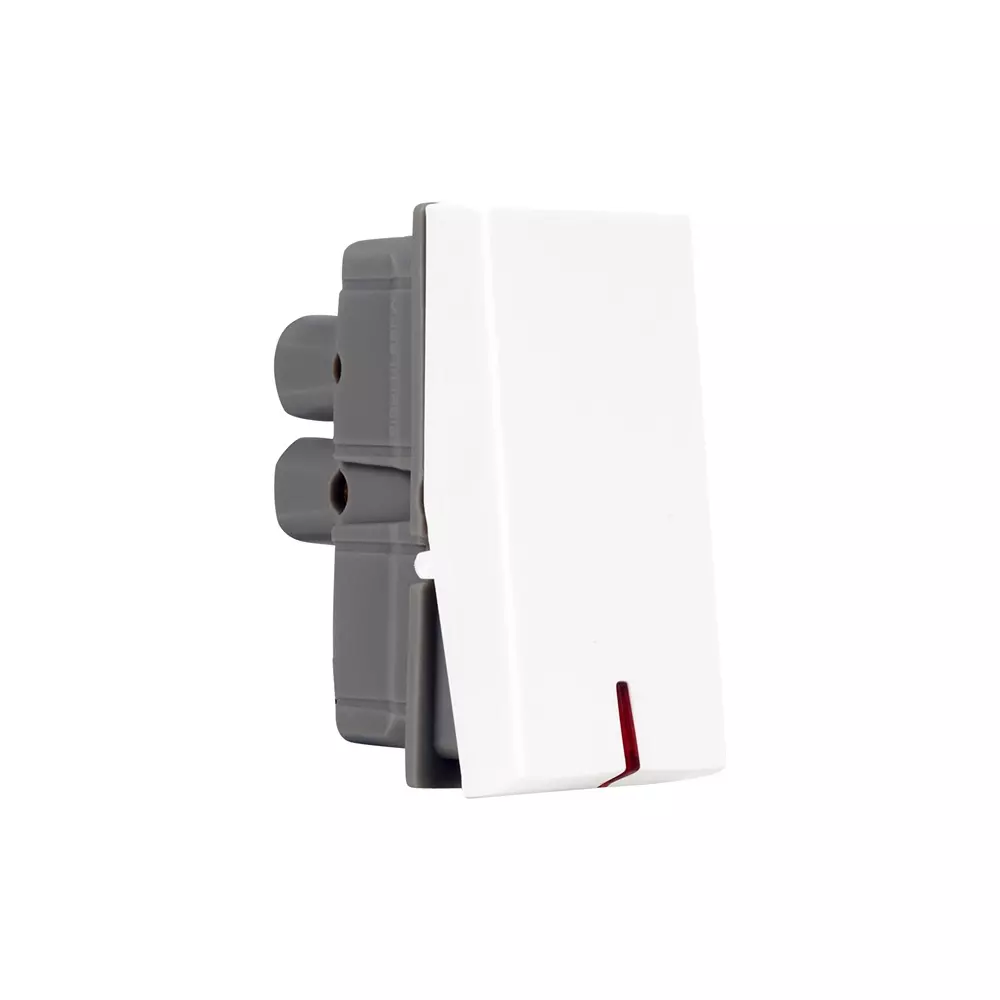 Legrand Switch with Indicator Lyncus White 10 Amp 1 Module 1 Way, 6773 07 (Pack of 20)