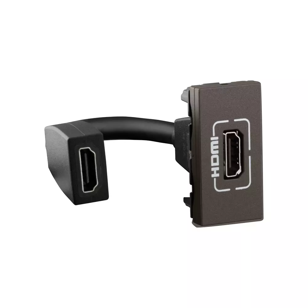 Legrand Preterminated Projector Connector Myrius Charcoal Grey 1 Module, 6794 68