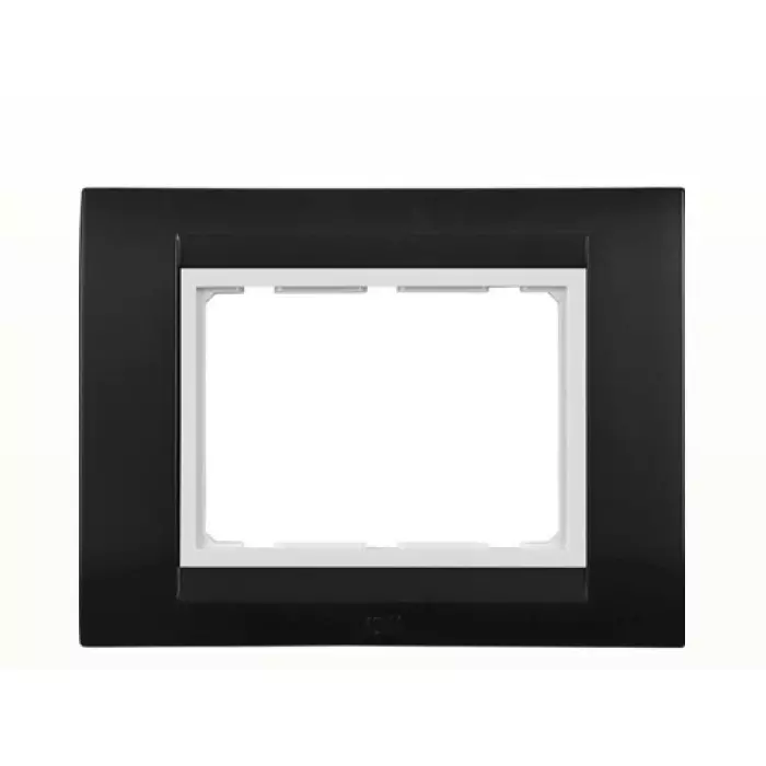 Anchor Roma Vetro Lira Plates with Black Frame 2 Module, 35297MB (Pack of 20)