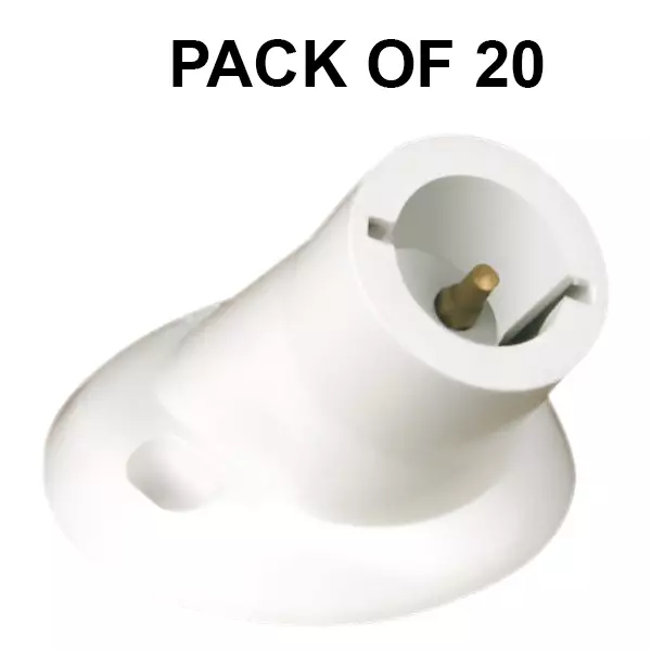 K9 Euro CFL Angle Holder White, 9088 (Pack of 20)