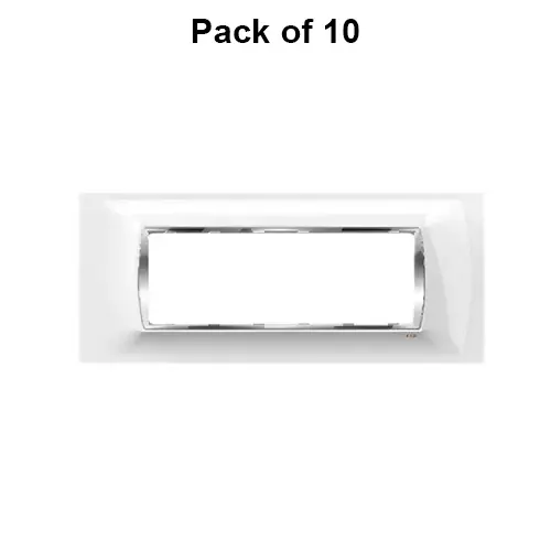 Cona Glasglow Glass Effect Modular Plate White 6 Modules, GGM 1106 (Pack of 10)