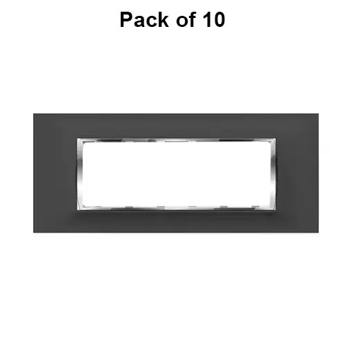 Cona Glasglow Glass Effect Modular Plate Black 4 Modules, GGM 1104 (Pack of 10)