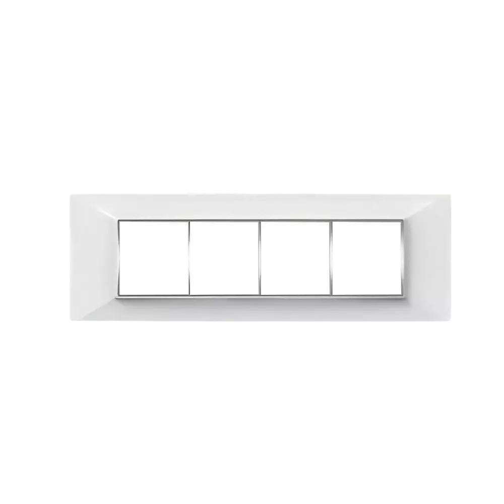 Cona Amaze Modular Plate White 8 Modules(Horizontal), AW 1206 (Pack of 10)