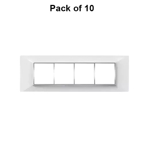 Cona Amaze Modular Plate White 8 Modules(Horizontal), AW 1206 (Pack of 10)