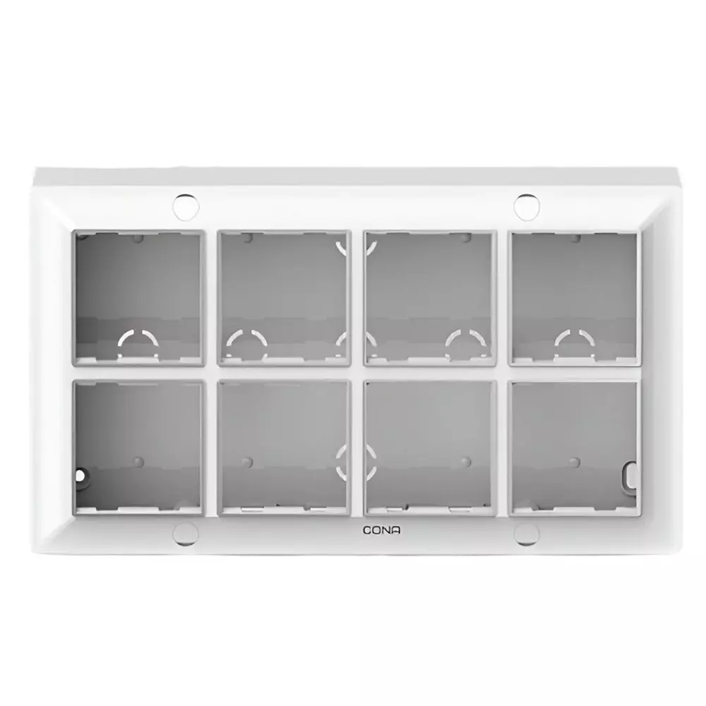Cona Surfy Modular Surface Gang Box White 16 Modules, SB 1111 (Pack of 10)