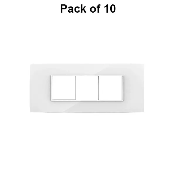 Cona Silque Modular Metal Plate White 6 Modules, ORM 1106 (Pack of 10)