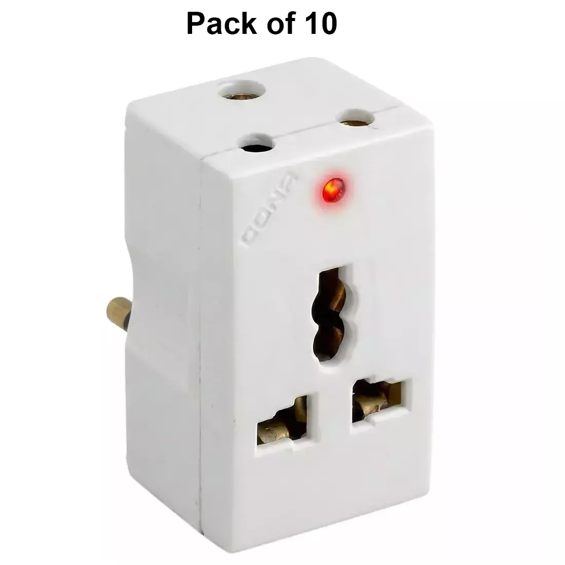 cona-multiplug-unbrekable-with-socket-indicator-gold-white-ub-2071-pack-of-10-pcs