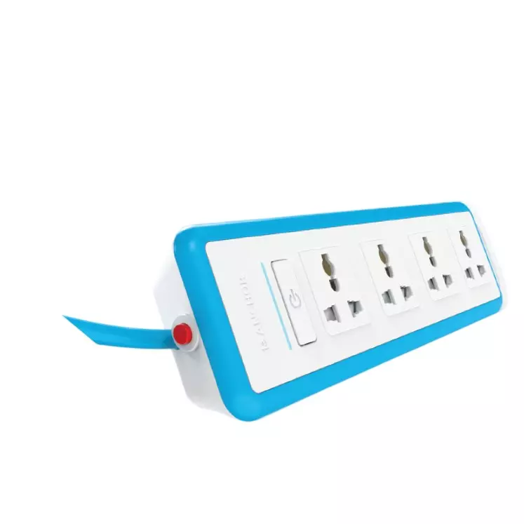 Anchor Smart Spike Guard 6 A White & Blue 4 Sockets 1.5 m Cord Wire Length PVC Plastic for Industrial and Home Use, 22076