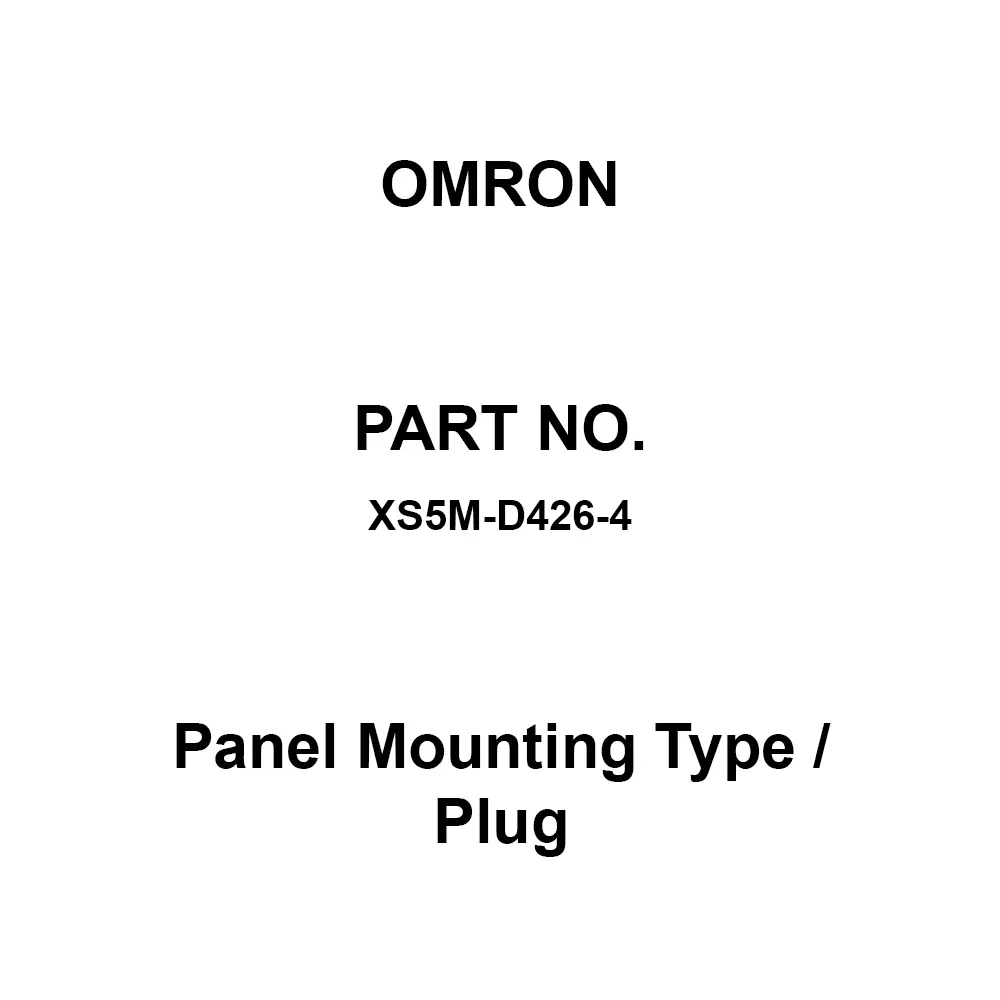 Omron Panel Mounting Type / Plug (No. of Pole: 4-5)