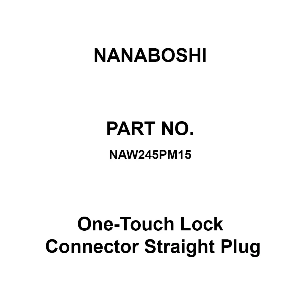 Nanaboshi One-Touch Lock Connector Straight Plug 24 Male Contact, NAW245PM15