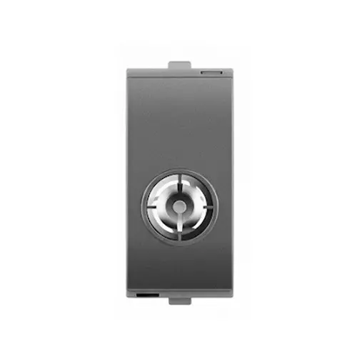 Goldmedal Nixon Coaxial TV Socket 40–862 MHz RF Wall Mount Titanium Grey 1 Module, 101462