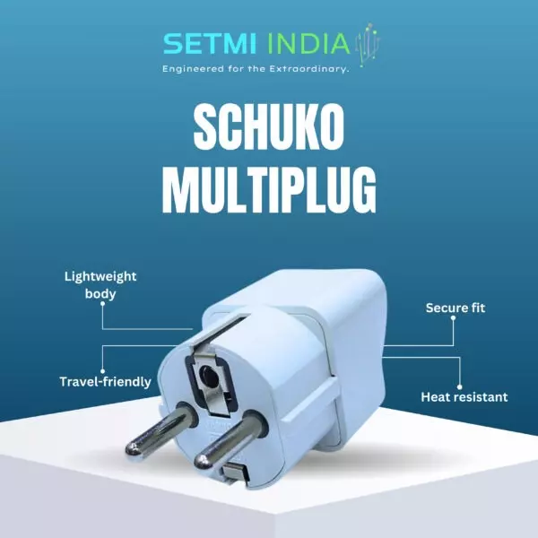 setmi-india-2-pins-schuko-multiplug-in-black-color-surge-protection-heat-resistant-for-international-travel