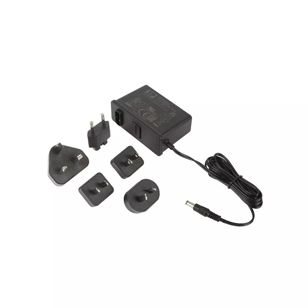 XP POWER Interchangeable Plug Wall Mount 1 Output 80 VAC to 264 VAC, AMF24US12